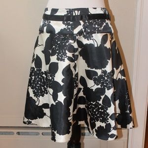 Black and white flowered skirt